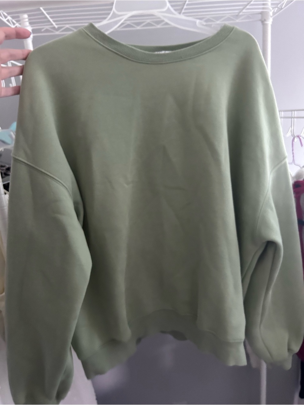 Women's Relaxed Olive Green Crewneck Sweatshirt